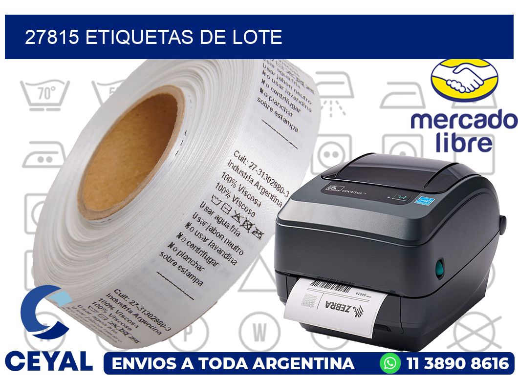 27815 Etiquetas de lote