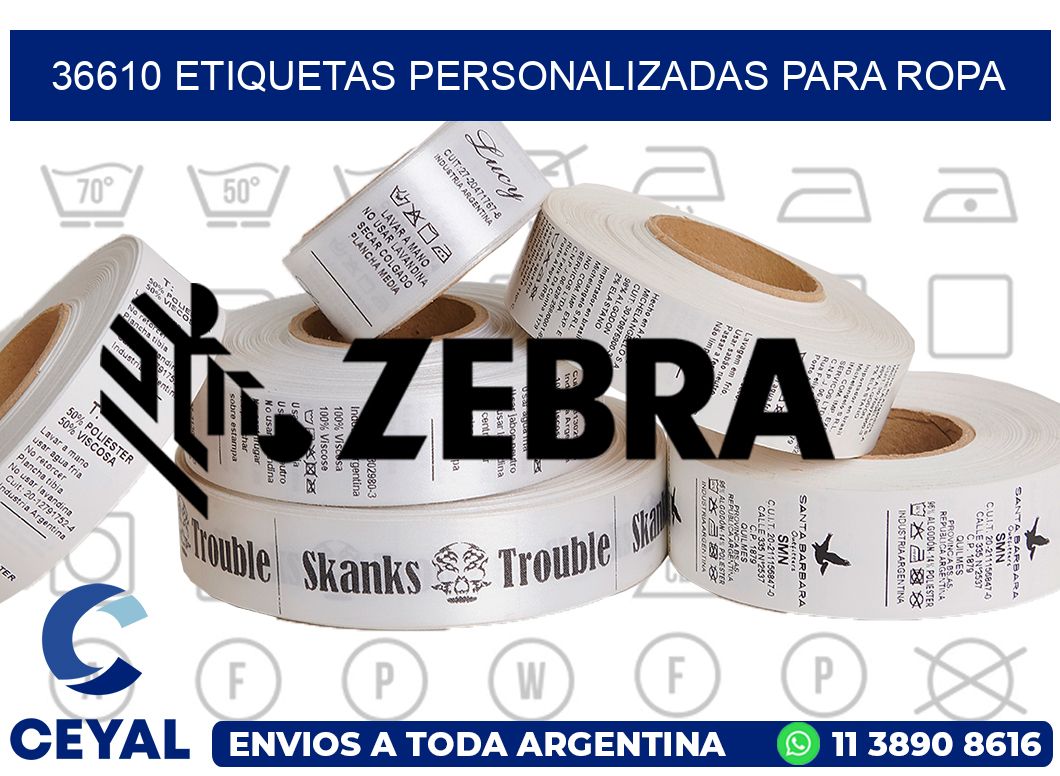 36610 Etiquetas personalizadas para ropa