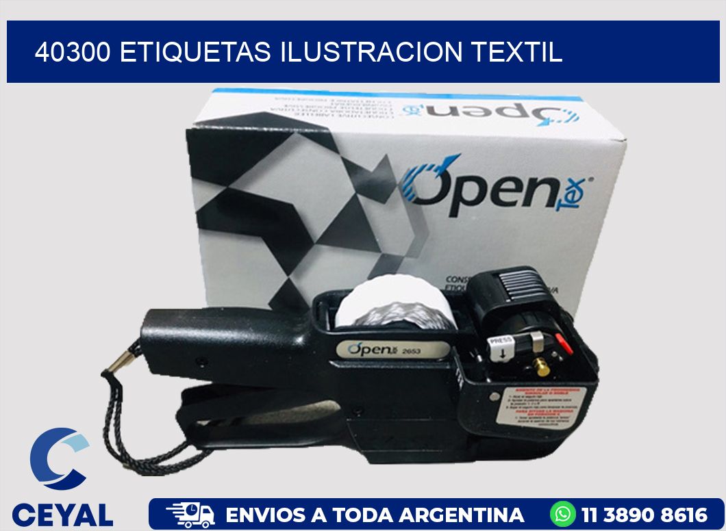 40300 etiquetas ilustracion textil