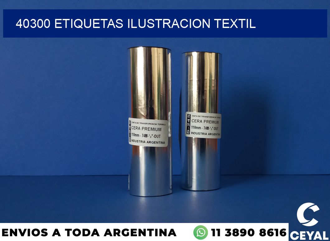 40300 etiquetas ilustracion textil