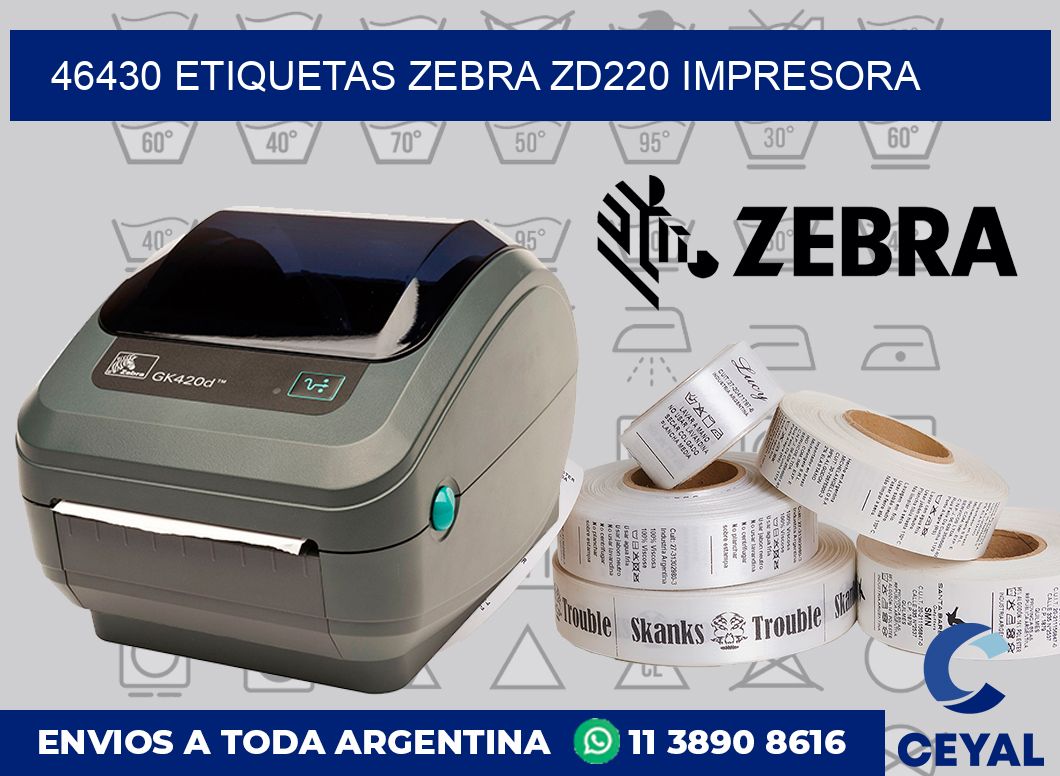 46430 etiquetas Zebra zd220 impresora