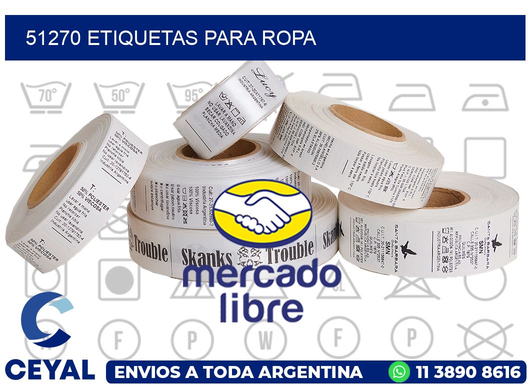 51270 Etiquetas para ropa