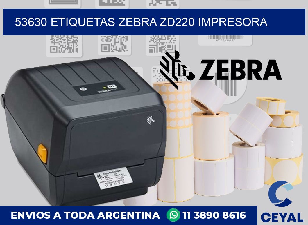 53630 etiquetas Zebra zd220 impresora