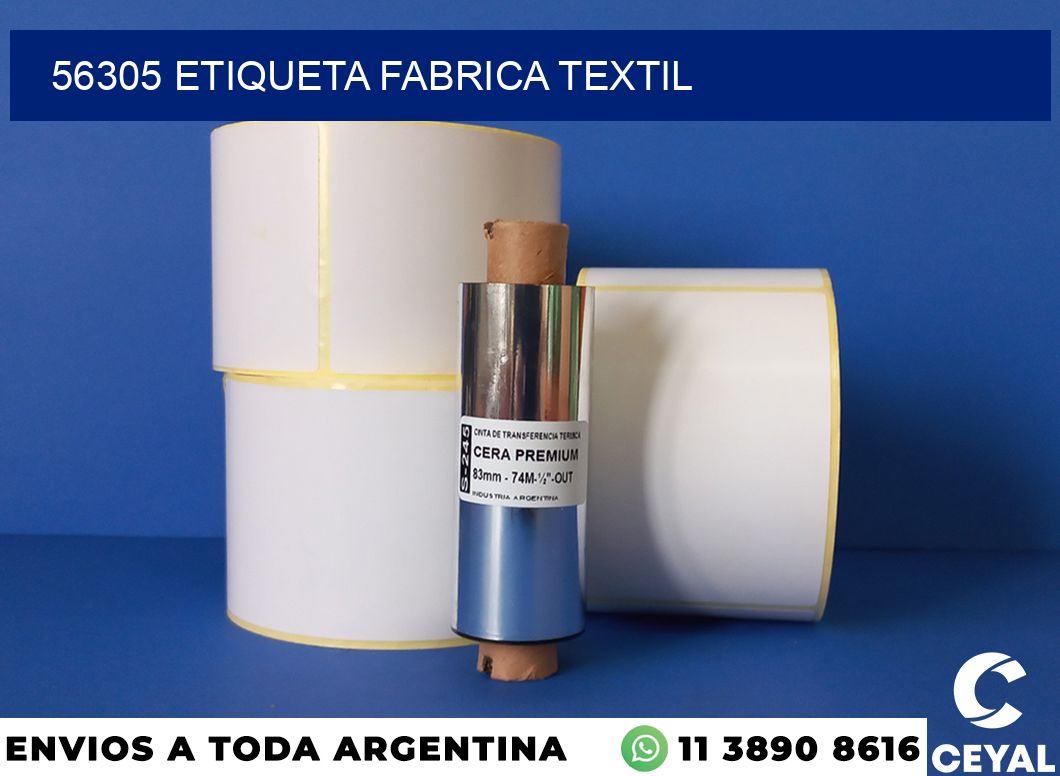 56305 etiqueta fabrica textil