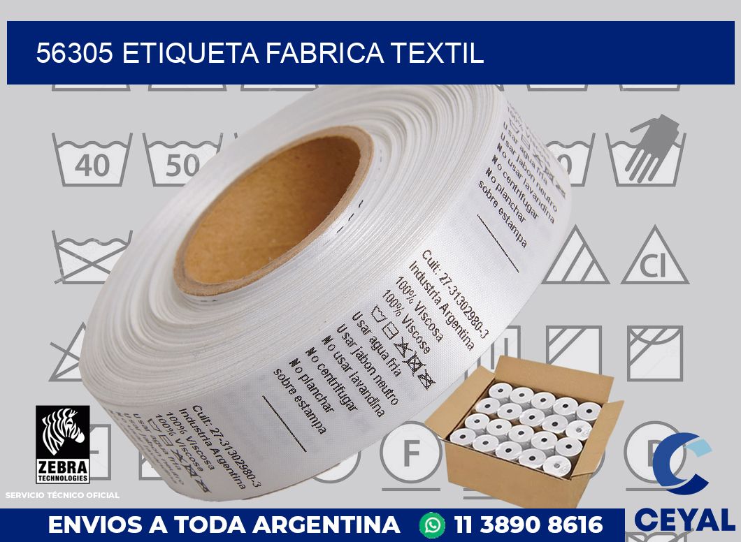 56305 etiqueta fabrica textil