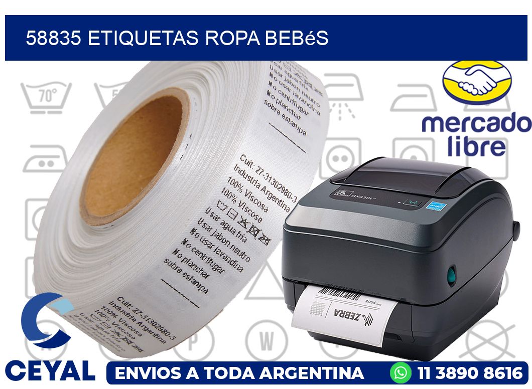 58835 Etiquetas ropa bebés