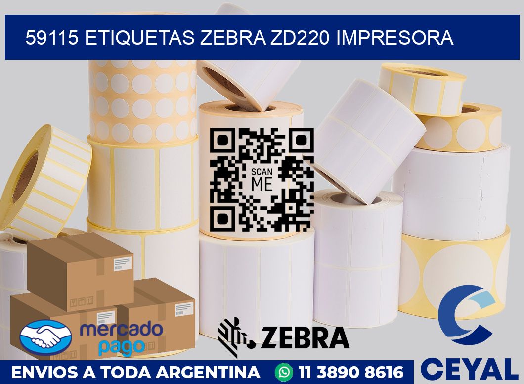 59115 etiquetas Zebra zd220 impresora