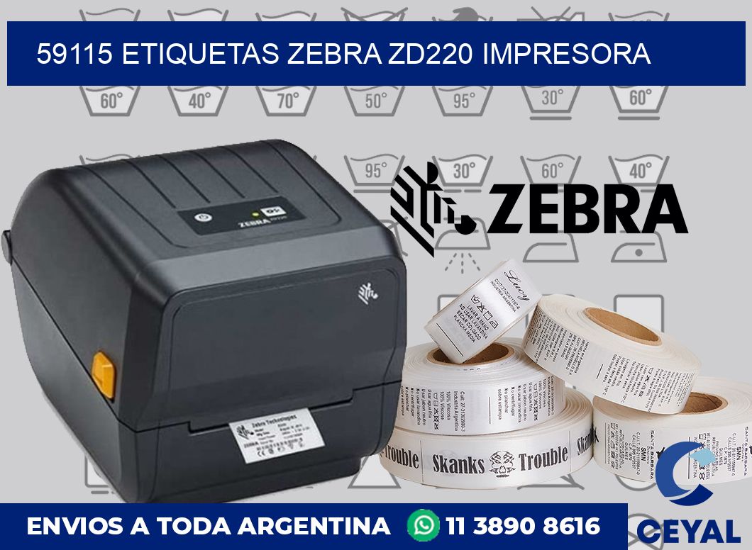 59115 etiquetas Zebra zd220 impresora