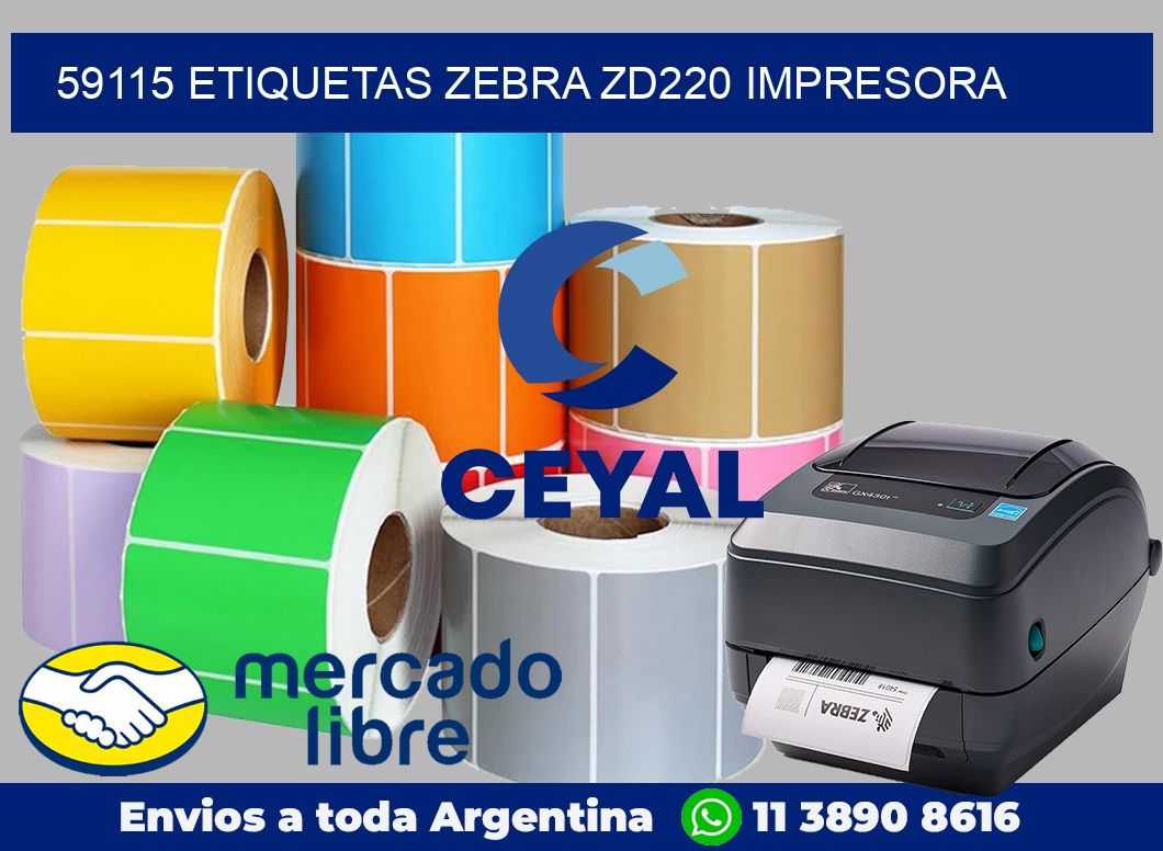 59115 etiquetas Zebra zd220 impresora