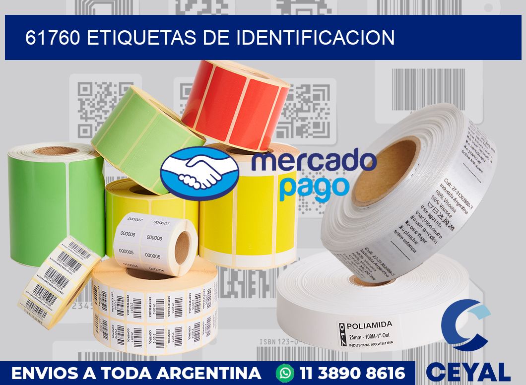 61760 Etiquetas de identificacion