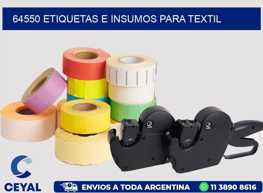 64550 etiquetas e insumos para textil