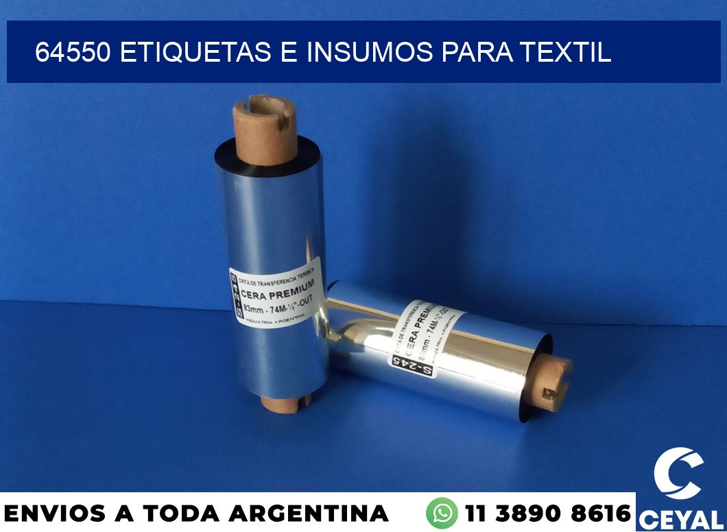 64550 etiquetas e insumos para textil