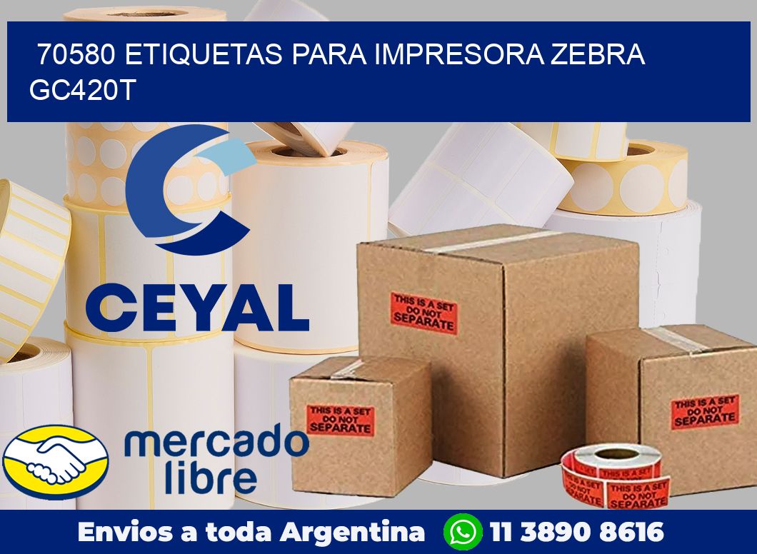 70580 etiquetas para impresora zebra GC420T