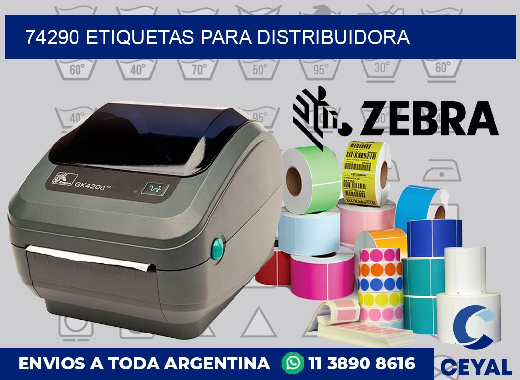 74290 etiquetas para distribuidora