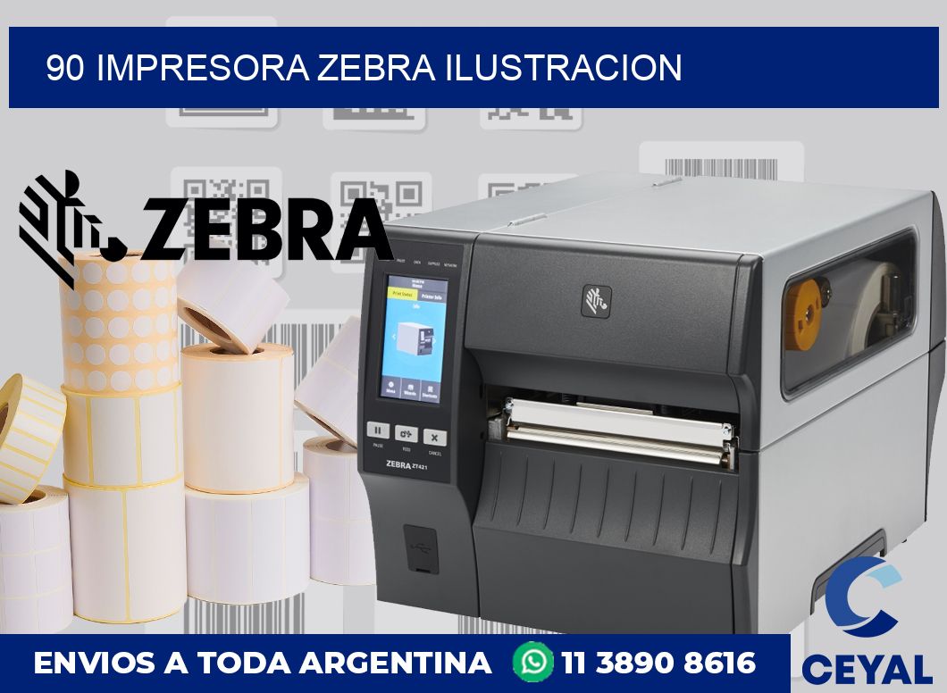 90 Impresora Zebra ilustracion