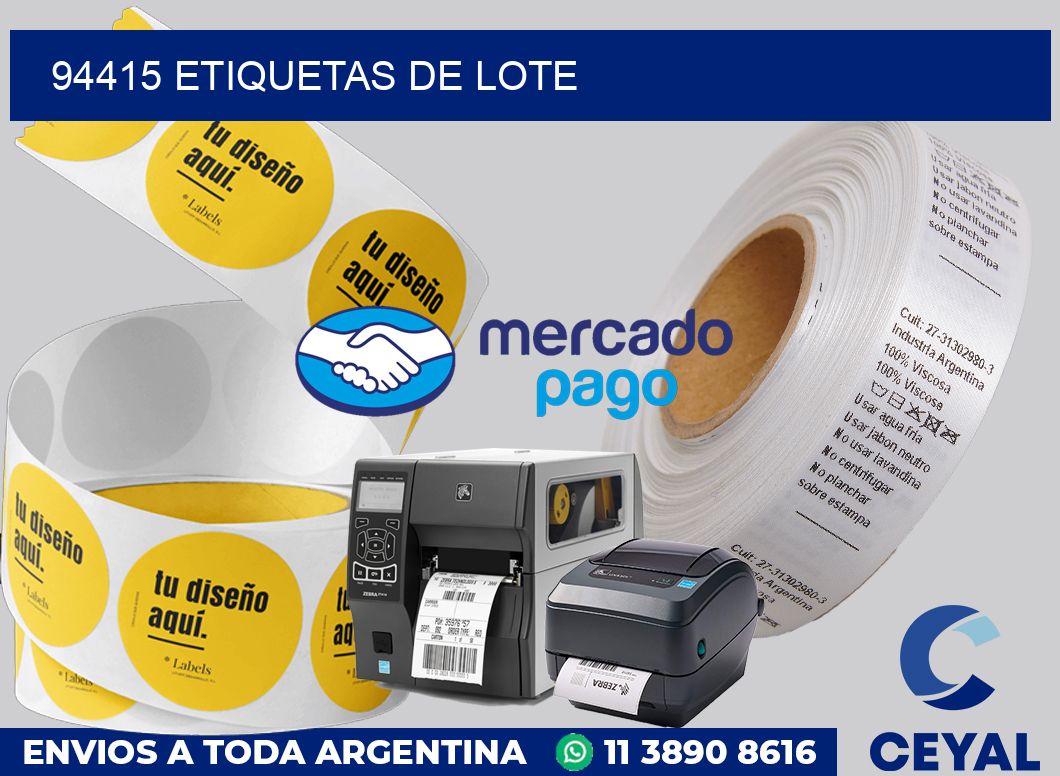 94415 Etiquetas de lote