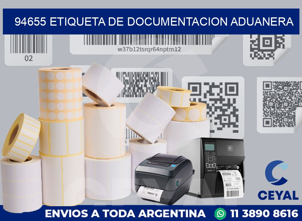 94655 Etiqueta de documentacion aduanera