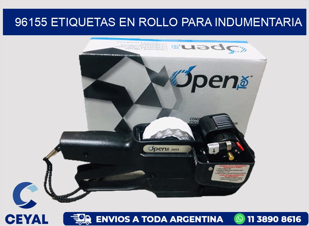 96155 Etiquetas en rollo para indumentaria