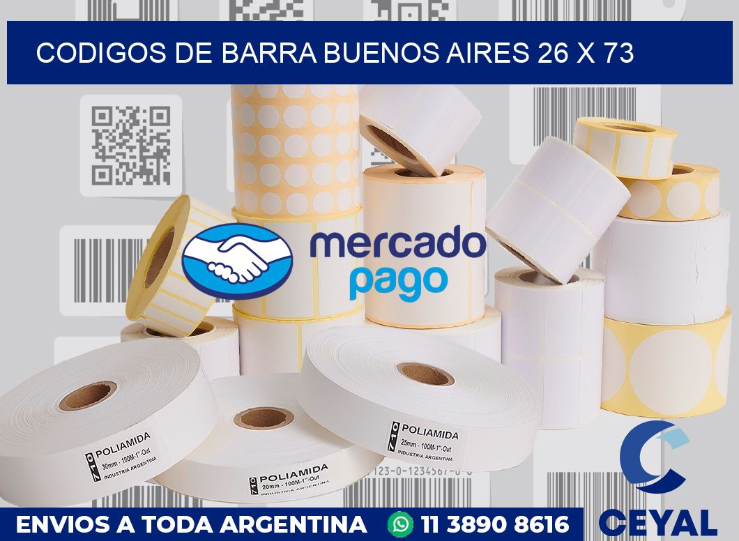 Codigos de barra Buenos Aires 26 x 73