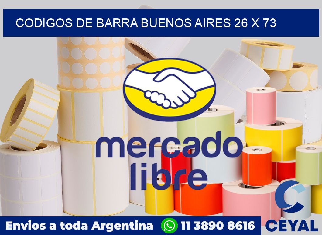 Codigos de barra Buenos Aires 26 x 73