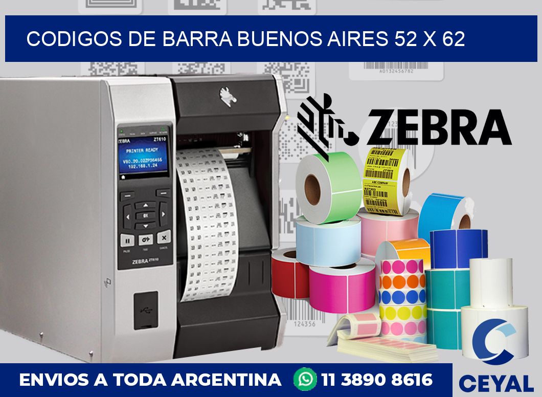 Codigos de barra Buenos Aires 52 x 62