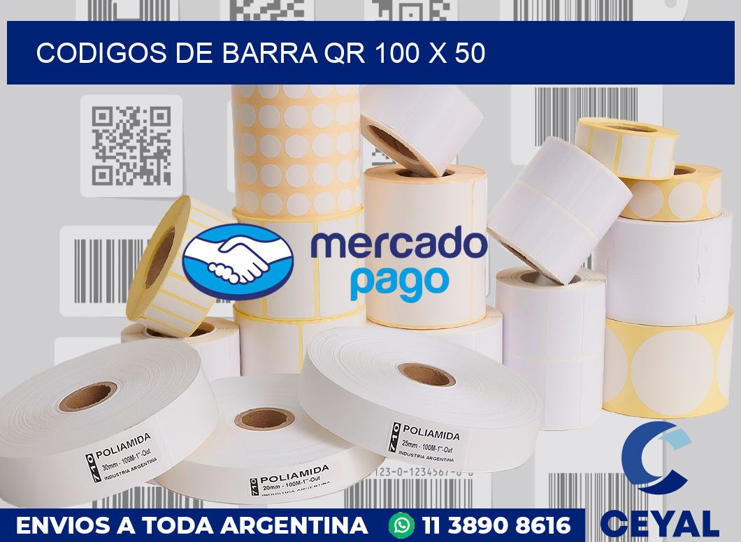 Codigos de barra QR 100 x 50