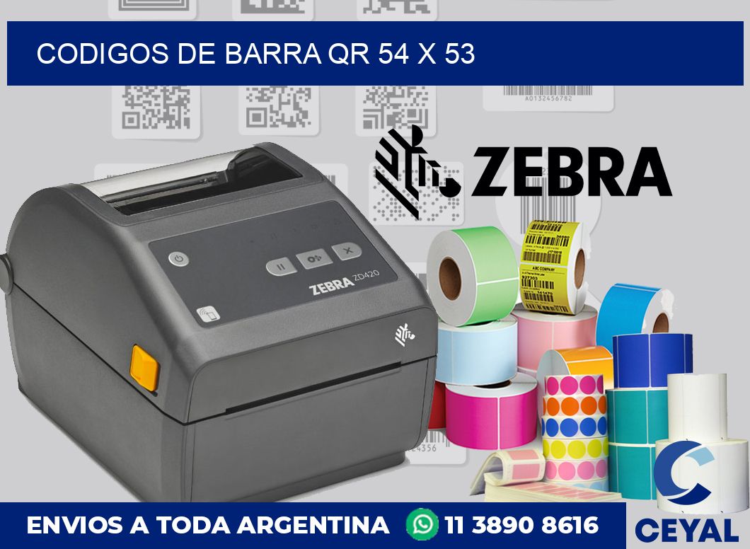 Codigos de barra QR 54 x 53