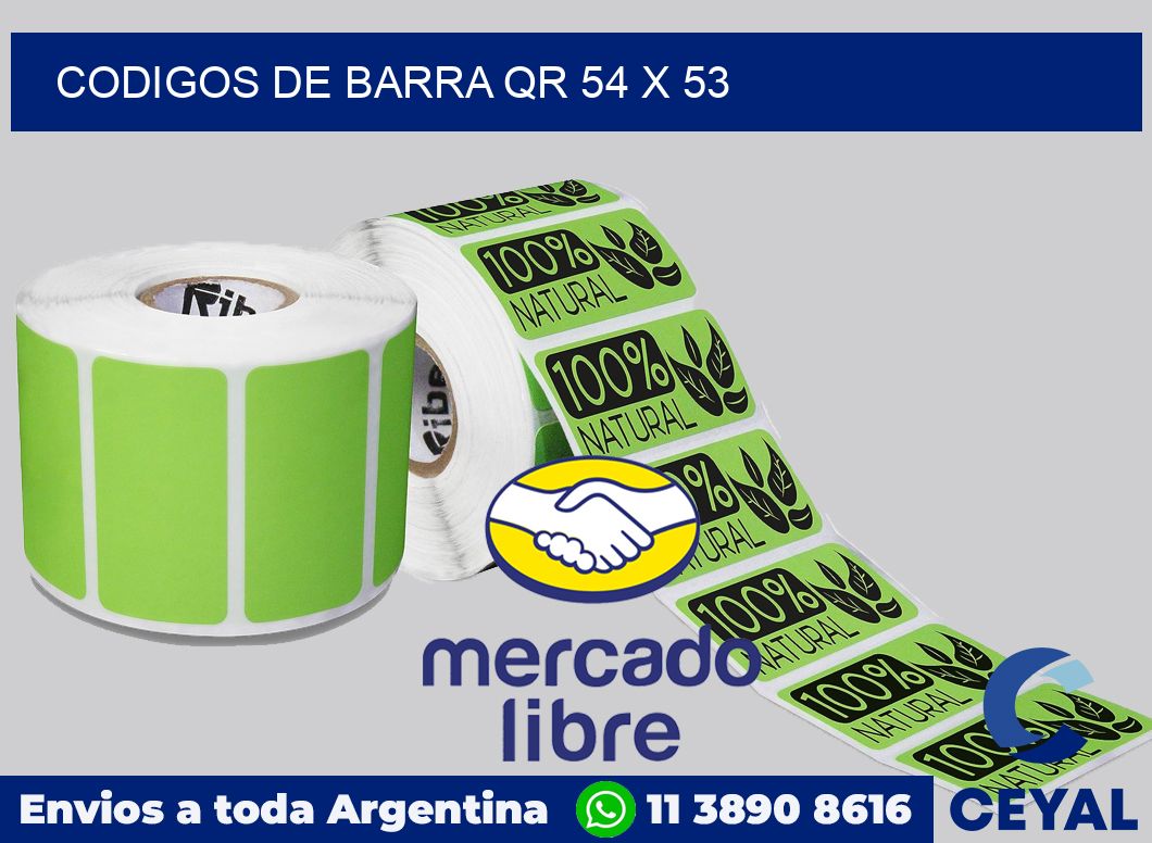 Codigos de barra QR 54 x 53