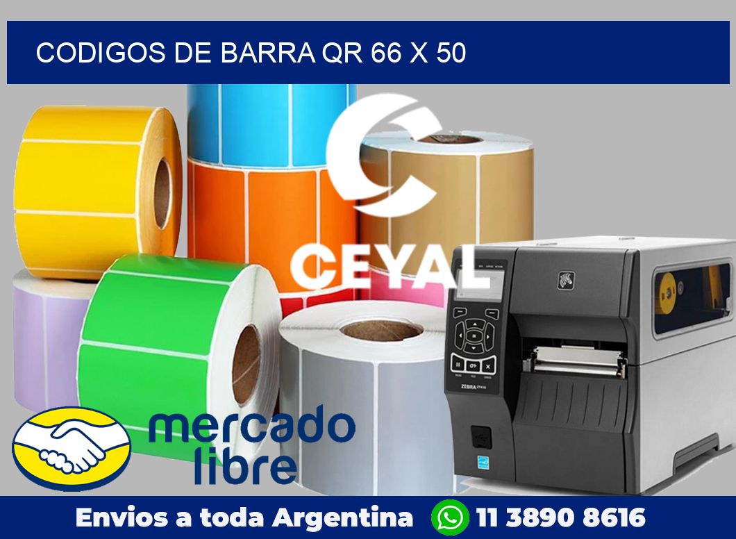 Codigos de barra QR 66 x 50