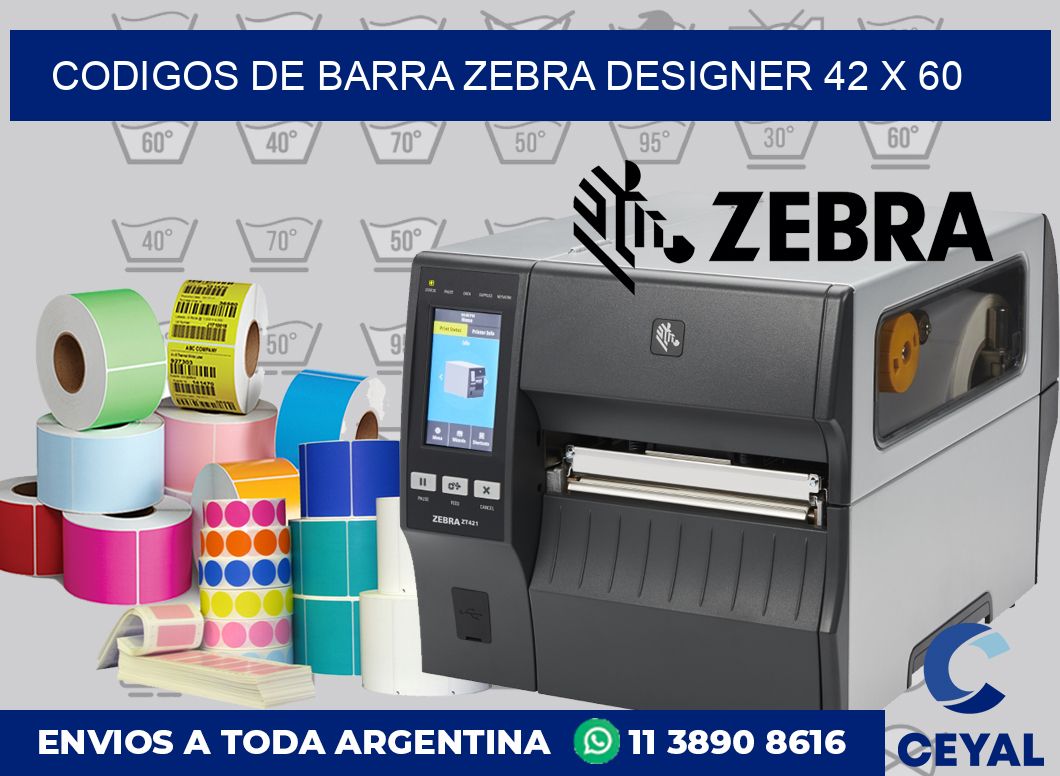 Codigos de barra Zebra designer 42 x 60