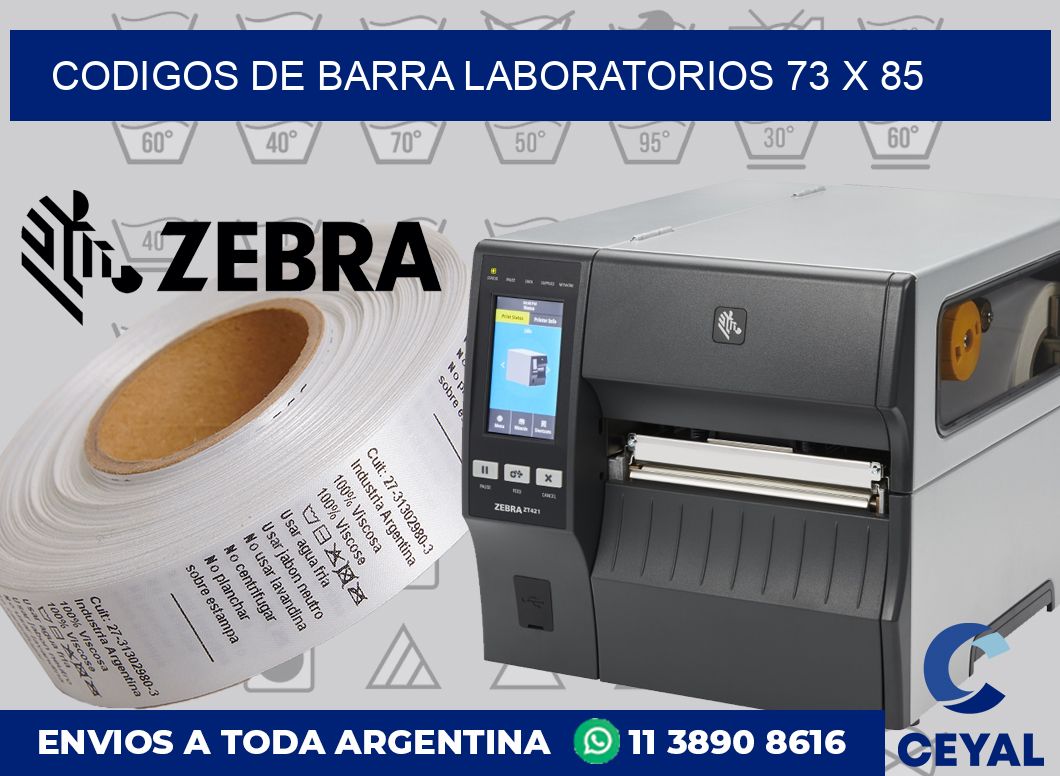 Codigos de barra laboratorios 73 x 85