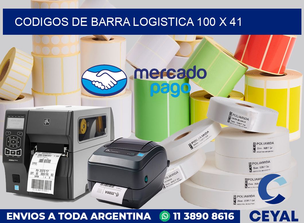 Codigos de barra logistica 100 x 41