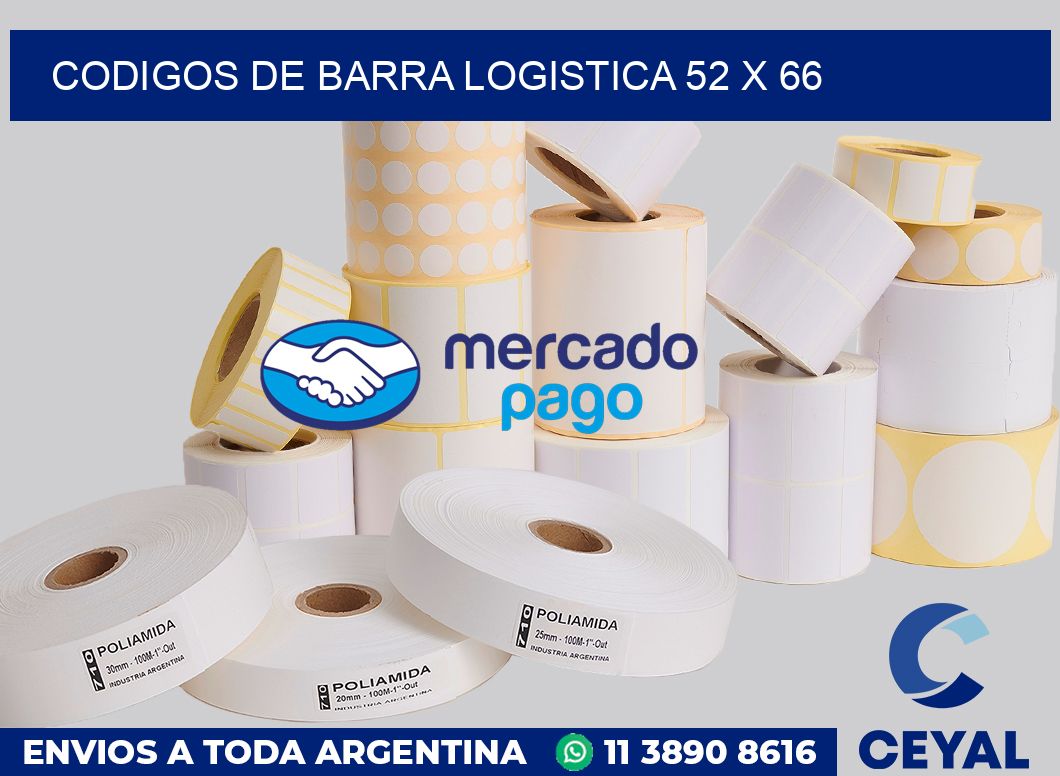 Codigos de barra logistica 52 x 66