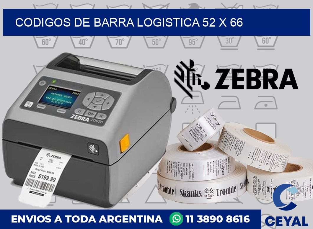 Codigos de barra logistica 52 x 66