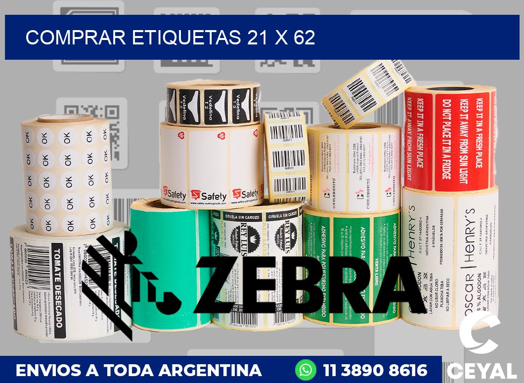 Comprar etiquetas 21 x 62