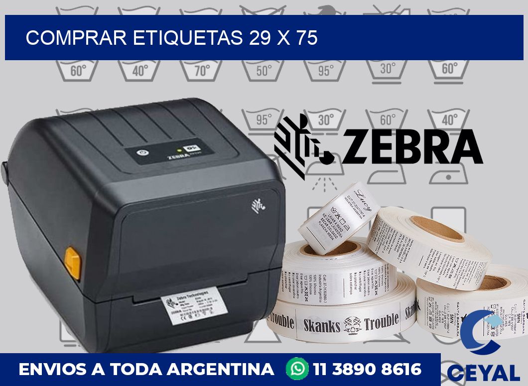 Comprar etiquetas 29 x 75