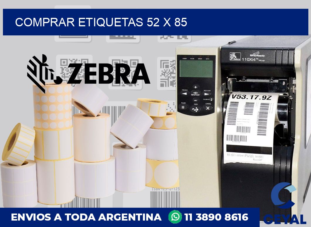 Comprar etiquetas 52 x 85