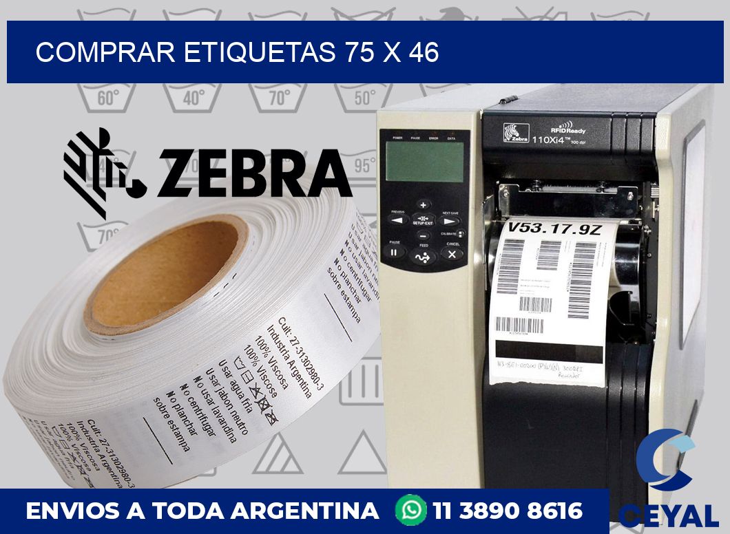 Comprar etiquetas 75 x 46