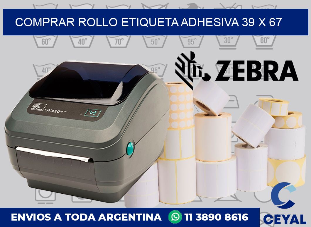 Comprar rollo etiqueta adhesiva 39 x 67