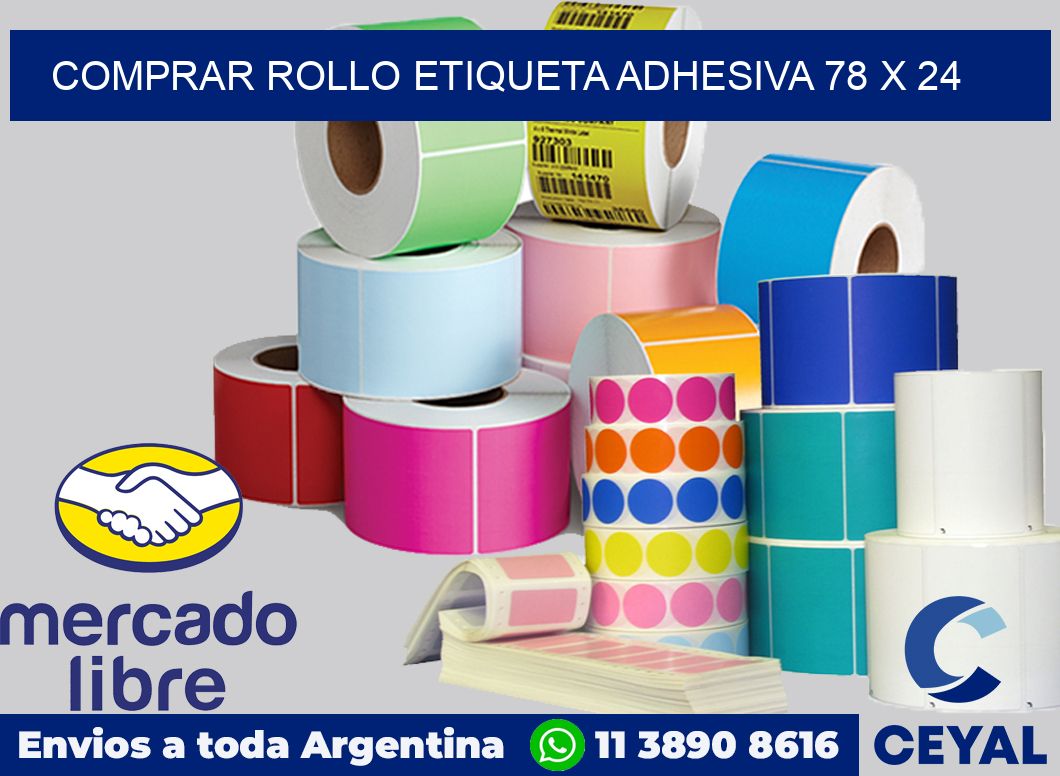 Comprar rollo etiqueta adhesiva 78 x 24