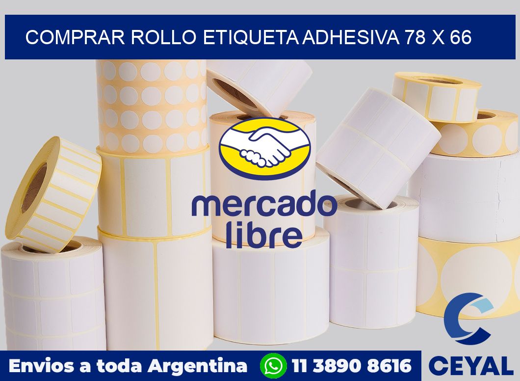 Comprar rollo etiqueta adhesiva 78 x 66