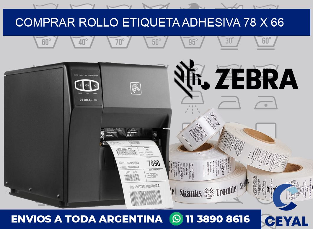 Comprar rollo etiqueta adhesiva 78 x 66