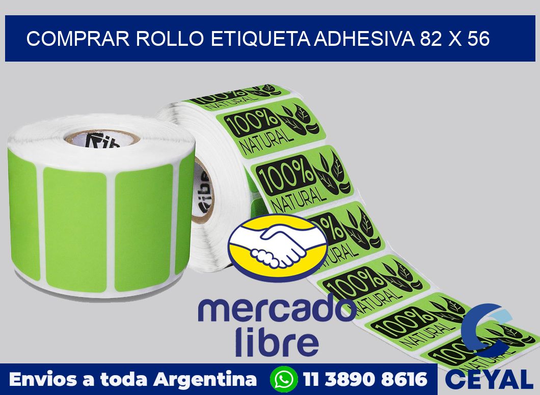 Comprar rollo etiqueta adhesiva 82 x 56