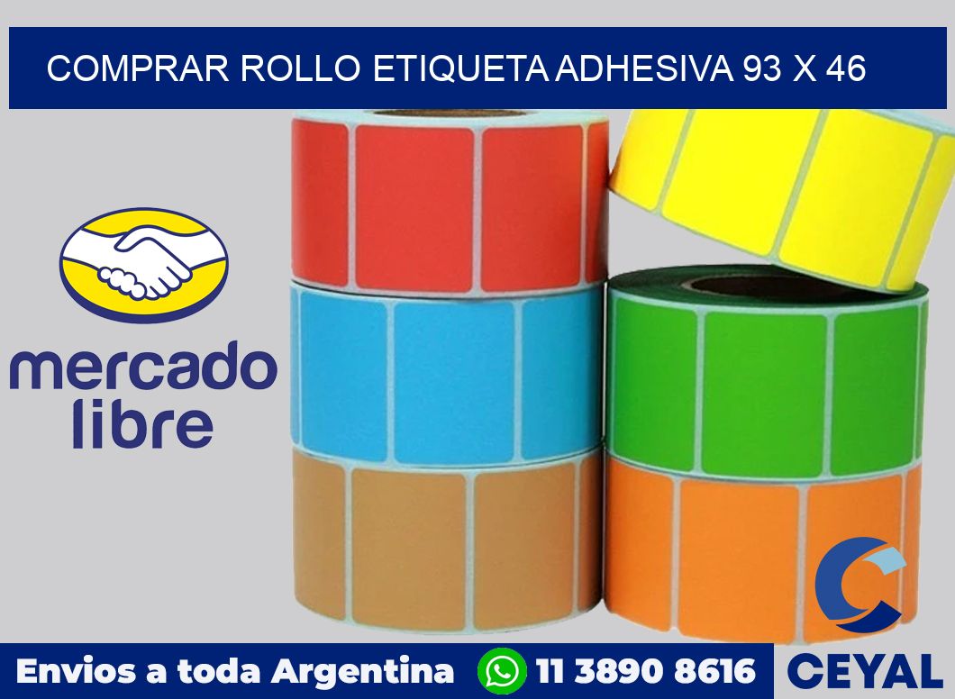 Comprar rollo etiqueta adhesiva 93 x 46