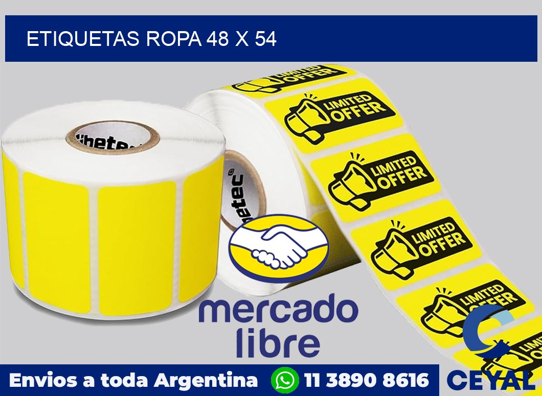 Etiquetas ropa 48 x 54