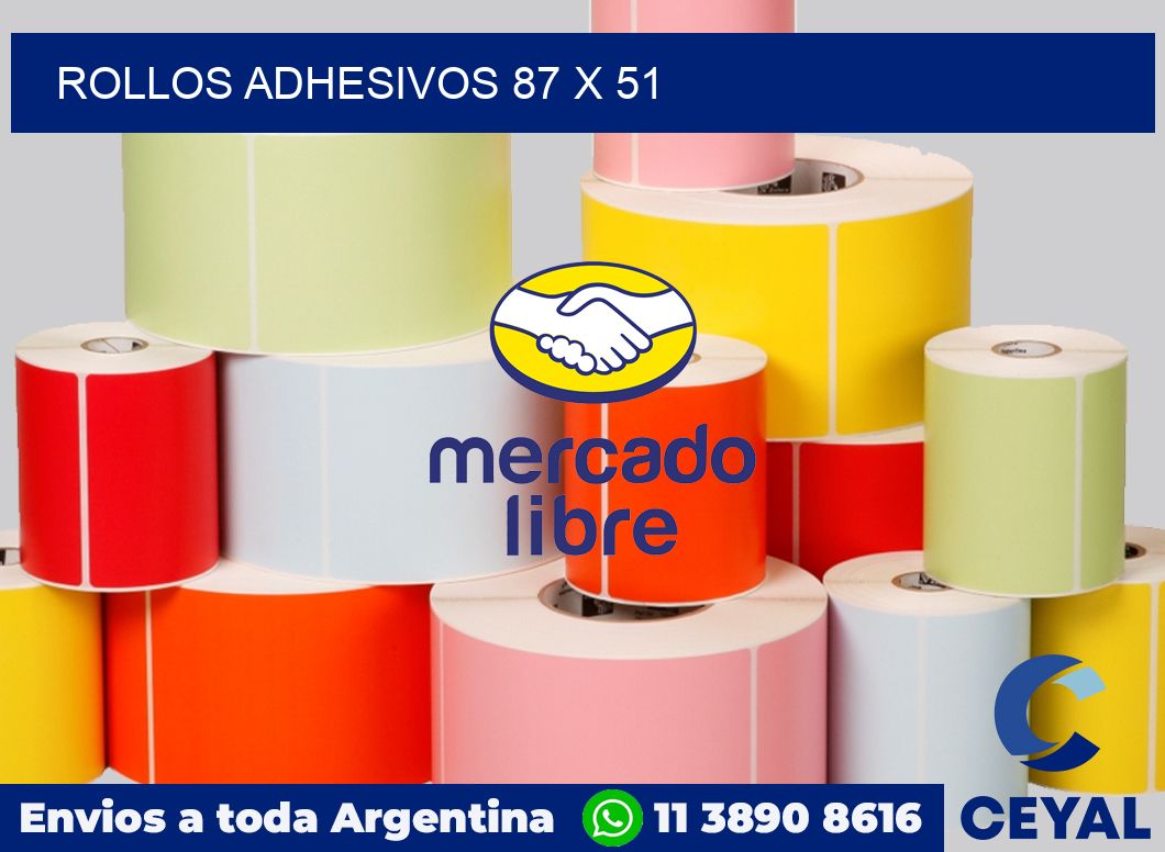 Rollos adhesivos 87 x 51