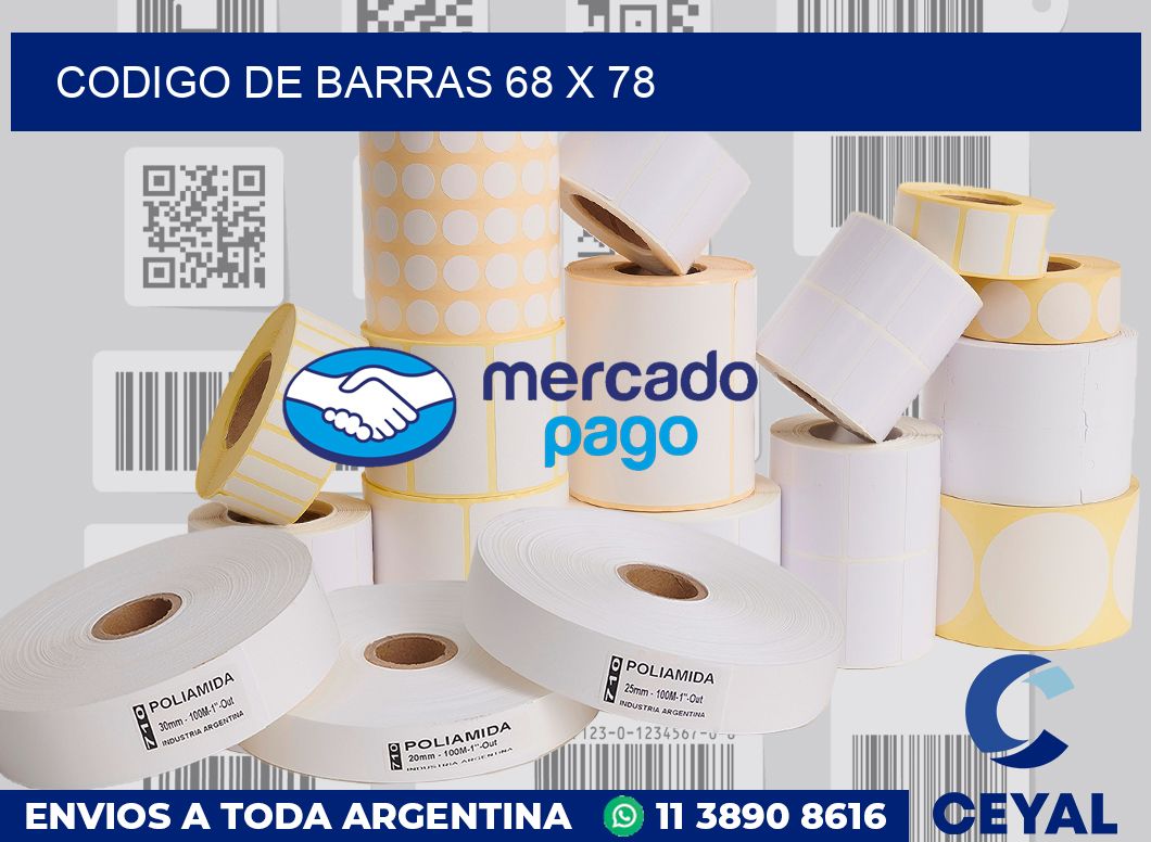 codigo de barras 68 x 78