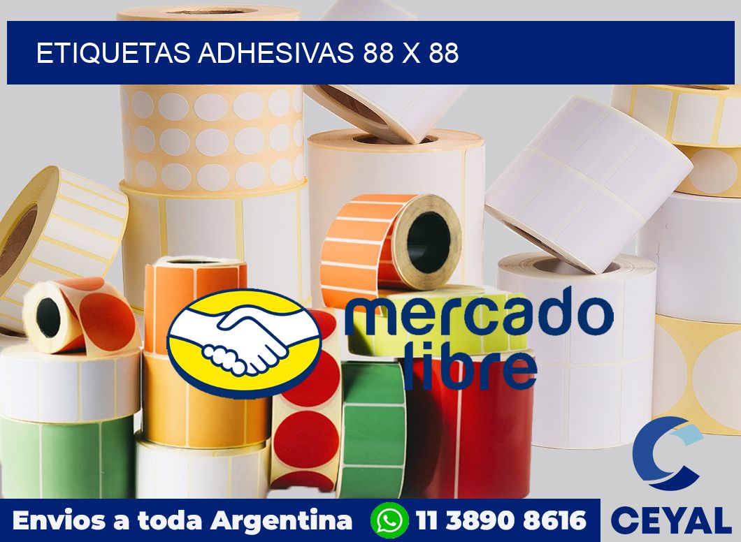 etiquetas adhesivas 88 x 88