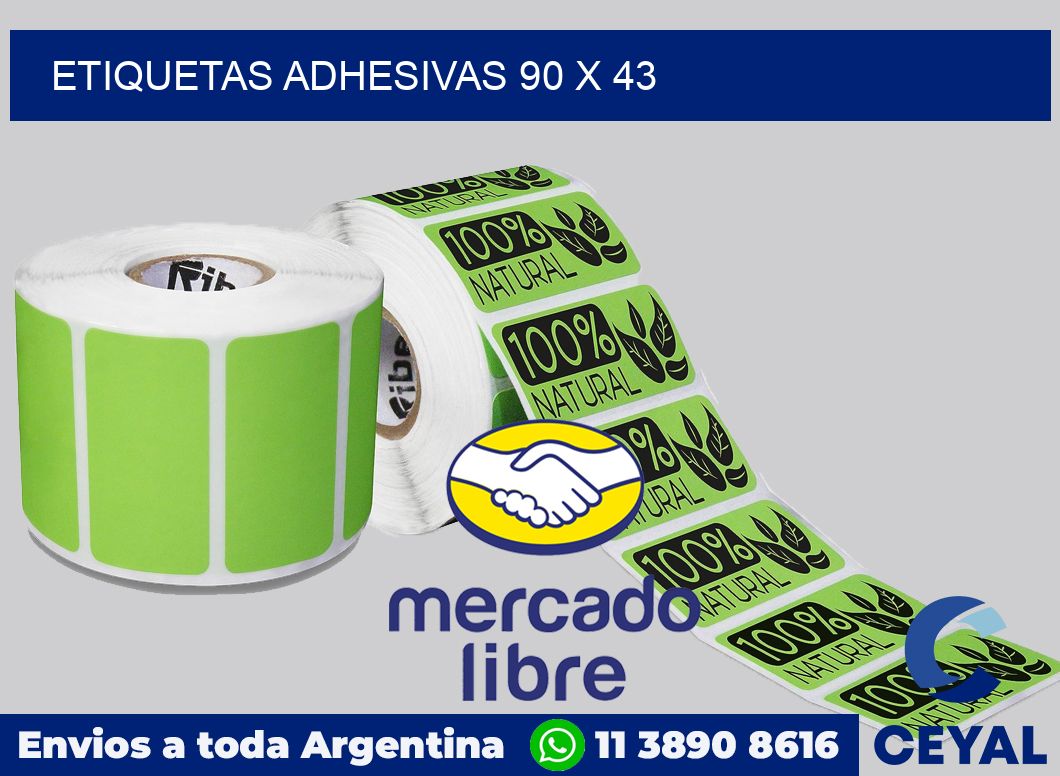 etiquetas adhesivas 90 x 43