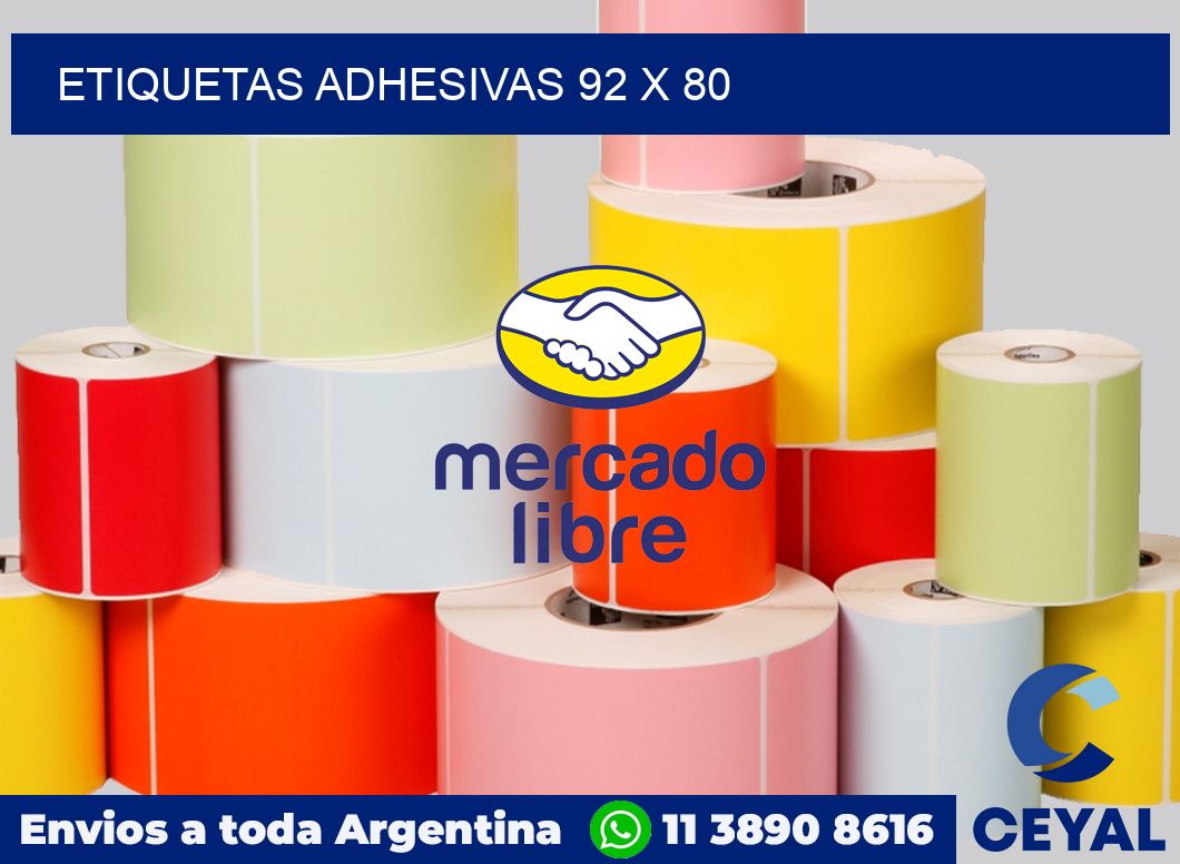 etiquetas adhesivas 92 x 80